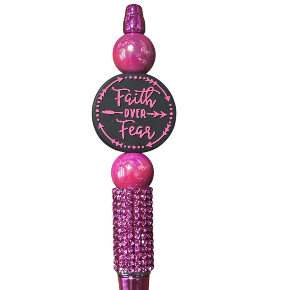 Bling faith Over Fear Custom pen